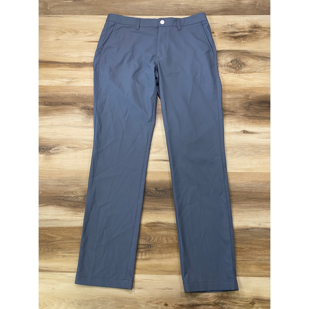 Bonobos Golf Pants 34/34 Performance Polyester Slim Fit Gray
